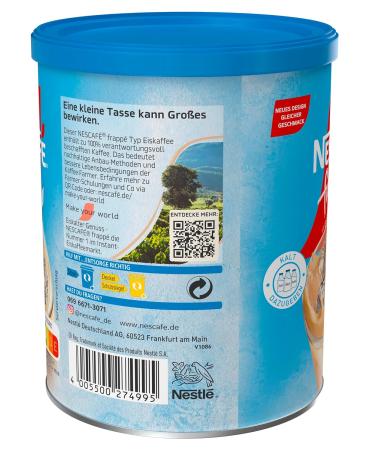 Buy NESCAF Frapp Iced Coffee Powder | Lactose-Free Instant Coffee | 275g Pack - International Shipping - Buy Online on SooperMarket.com