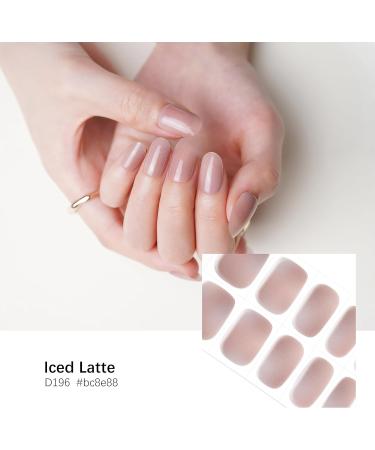 DANNI & TONI 28 Semi-Cured Nail Wraps - Salon-Quality Iced Latte Gel Nail Stickers Set - Buy Online on SooperMarket.com