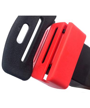 Ganen Car Belt Lock Buckle Guard Prevent Children And kids Opening The Seatbelt Securing the car seat Beltlock Send Keychainn (Red)