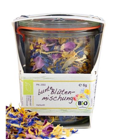 Colorful organic flowers in a jar | Premium quality | handmade | reusable giveaway in plastic-free packaging