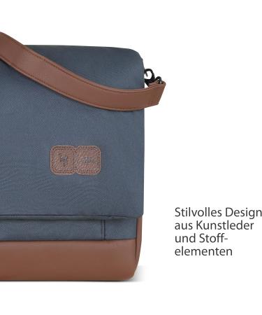 ABC Design Urban Diaper Bag - Stylish Crossbody Messenger with Baby Accessories Large Compartment & Wide Shoulder Strap - Durable Polyester in Lake Color - Buy Online on SooperMarket.com