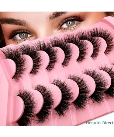 7 Pairs 3D Cat Eye False Eyelashes - Fluffy Volume Curly Faux Mink Reusable Makeup Lashes (TM26) for Stunning Looks - Buy Online on SooperMarket.com
