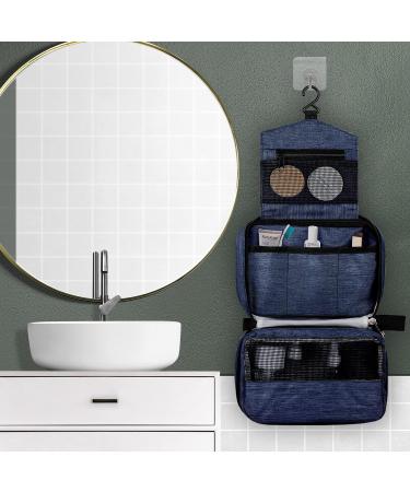 Cooja Hanging Toiletry Travel Wash Bag with Hook & Handle - Dark Blue Set - Buy Online on SooperMarket.com