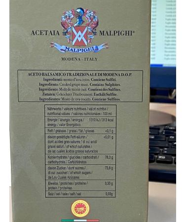 Tradizional Balsamic Vinegar of Modena PDO - 25 Years Old + Tic doser + Recipes Book- Acetaia Malpighi  - Buy Online on SooperMarket.com