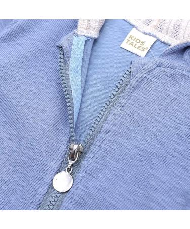 Kids Tales Newborn Baby Winter Warm Rabbit Ear Hooded Romper, Blue (6-9 Months) - Buy Online on SooperMarket.com