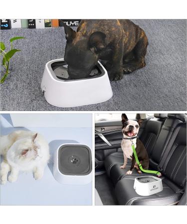 Dog Water Bowl No Spill Splash Free Pet Floating Water Bowl Vehicle Water 1L Large Capacity Slow Drinking Water Dispenser Carried Water Bowl Portable Travel Water Bowl for Dog Cat Puppy Pets (Grey) - Buy Online on SooperMarket.com