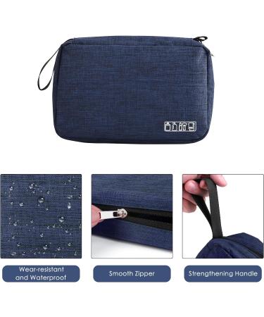 Cooja Hanging Toiletry Travel Wash Bag with Hook & Handle - Dark Blue Set - Buy Online on SooperMarket.com