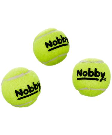 Nobby tennis ball with squeaker XS 4.5 cm 3-pack net plain XS 4.5 cm 3-network