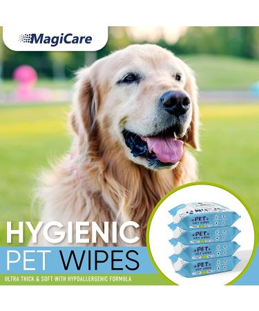 MAGICARE Pet Wipes 8x8 Inch Unscented Dog Paw Cleaner Wipes (400 pcs) - Ideal for Dogs & Cats - Buy Online on SooperMarket.com