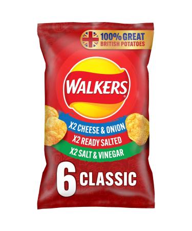 Walkers Classic Variety Crisps 6x25g