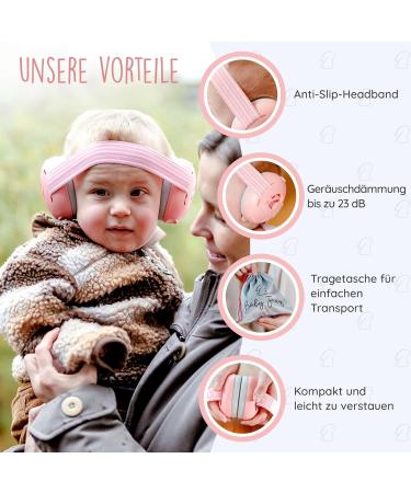 Buy Baby Frey Hearing Protection for Babies | Test Winner Noise Reduction Up to 23dB | Comfortable Baby Headphones with Non-Slip Band & Premium Carrying Bag | Pink - Buy Online on SooperMarket.com