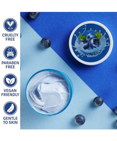 LOVERY Blueberry Milk Whipped Body Butter 2-Pack | Ultra-Hydrating Shea Butter Cream with Jojoba Oil & Vitamin E | Natural Moisturizer for All Skin Types | 12 Ounces - Buy Online on SooperMarket.com