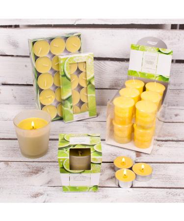 Pajoma Lemongrass Votive Candles - 12 Pieces (55g) | Premium Quality Marble Candle | 17-Hour Burn Time | International Shipping - Buy Online on SooperMarket.com