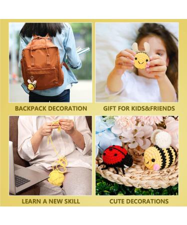 OPOUNT Beginner Crochet Kit - Cute Bee & Ladybug Complete Starter Pack with Step-by-Step Instructions and Video Tutorials - Buy Online on SooperMarket.com