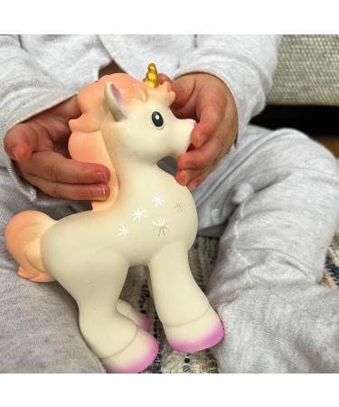 Nuby Unicorn Rubber Teether - 0 Months+ Baby Teething Toy | Soft & Safe White Teether for Infants - Buy Online on SooperMarket.com