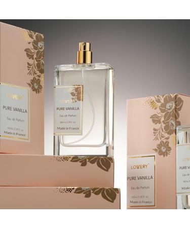LOVERY Pure Vanilla Perfume for Women 3.38 fl oz Made in France Long-Lasting Eau de Parfum Sweet Vanilla Fragrance Gift for Girlfriend Wife or Mom Ideal Christmas or Spa Gift for Women - Buy Online on SooperMarket.com