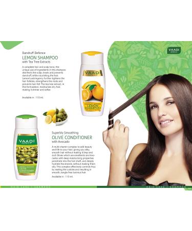 Vaadi Herbals Dandruff Defense Lemon Shampoo & Olive Conditioner 110ml - Natural Anti-Dandruff Solution for Healthy Hair - Buy Online on SooperMarket.com