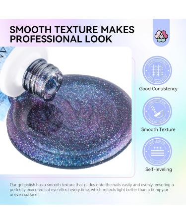 SAVILAND 12 Colors Crystal Cat Eye Gel Nail Polish Set - Glitter & Shiny Dreamy Series for DIY Nail Art | Magnetic Stick Included | Perfect Gift for Home & Salon | 2023 Galaxy Collection - Buy Online on SooperMarket.com