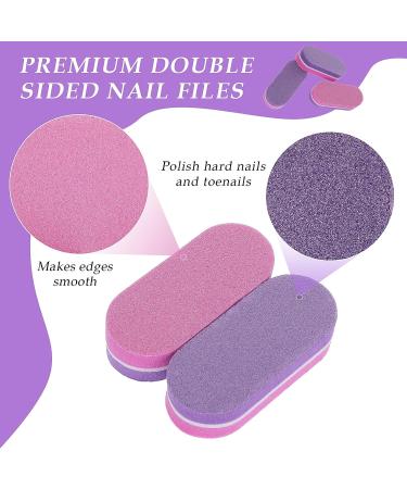 Lusofie 40Pcs Mini Nail Buffer Blocks Grit Sponge for Natural Nails - Pink - Buy Online on SooperMarket.com