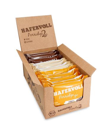 Hafer Porridge2go Mixbox 3 bars: varieties peanut hazelnut and almond coconut 13 x 55G cereal bar organic certified vegan without adding sugar with nutmus peanut hazelnut almond coconut 55 g (13 Pack)