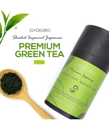 Gyokuro Green Tea Japanese Green Tea Loose Leaf Yabukita High Caffeine Loose Leaf Tea Antioxidant-Rich Green Tea Loose Leaf Vegan and All-Natural Loose Leaf 3.5oz - Buy Online on SooperMarket.com