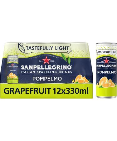 San Pellegrino Italian Tastefully Light Sparkling Orange Canned Soft Drink 12 x 330ml | 64k Cals per Can & Tastefully Light Sparkling Grapefruit Canned Soft Drink 12 x 330ml | 70 kCals per Can - Buy Online on SooperMarket.com