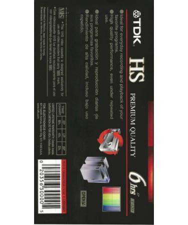 TDK Premium Quality HS 6Hrs T-120 VHS 5pk - Buy Online on SooperMarket.com