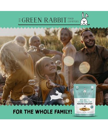 The Green Rabbit Gluten Free Roasted Chickpeas Sea Salt & Apple Cider Vinegar - Healthy Snacks High Plant-Based Protein & Fibre - Low Fat Sugar & Calories - Vegetarian & Vegan Friendly - 6x 60g - Buy Online on SooperMarket.com