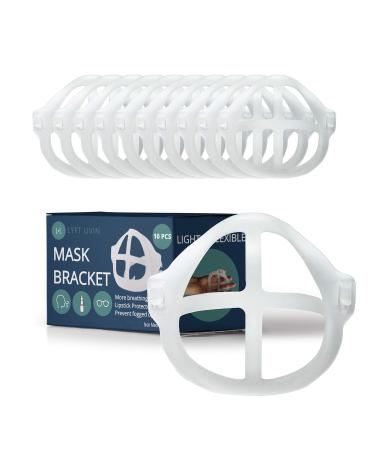 Lyft Livin Pack of 10 Silicone Face Mask Bracket Insert Guard for Under Mask in Turtle Cage Design Spacer Cup Breather for Better Breathing Fits for Adults & Kids Ideal for Disposable & Cloth Mask