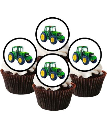 48 Tractor Farmer Edible PREMIUM THICKNESS SWEETENED VANILLA Wafer Rice Paper Mini Cupcake Toppers Cake Pops Cookies - Buy Online on SooperMarket.com
