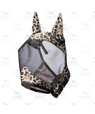 Harrison Howard LumiVista Horse Fly Mask with Ears UV Protection - Leopard Print (M Cob) - Buy Online on SooperMarket.com