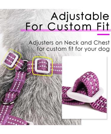 Thinkpet No-Pull Dog Harness - Breathable Adjustable Safety Harness for Small Medium & Large Dogs - Soft Reflective Padded - Purple (1 Pack) - Buy Online on SooperMarket.com