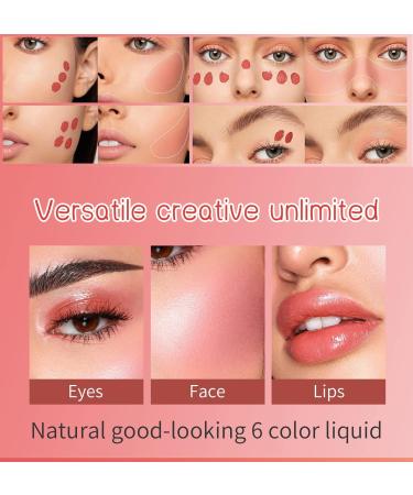 Lovelycat Pink Powder Powder Blusher Liquid Beauty Stick Shiny Velvet Texture Easy to Mix Soft Powder Powder Blusher Makeup Lasting Soft Natural Dew Durable (05# One Size) 05# 1 g (Pack of 1) - Buy Online on SooperMarket.com