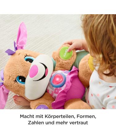 Fisher-Price Learning Fun Dog Friend | Interactive Speaking & Singing Toy for Babies 6 Months+ | Educational Gift for Boys & Girls | German Speaking Dog (FPP53) - Buy Online on SooperMarket.com