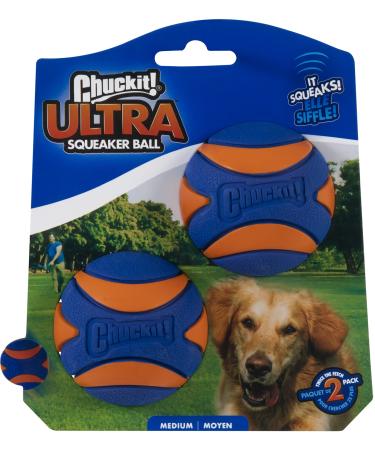 Chuckit! Ultra Squeaker Ball Medium Pack of 2