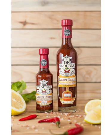 Dr Trouble Lemon Chilli Sauce HOT 125ml - Finest African Hot Sauce Gift Box - Buy Online on SooperMarket.com