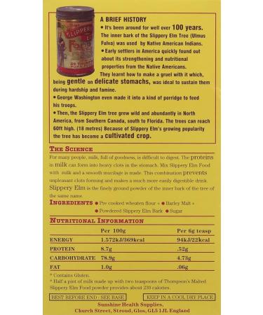 Thompson's Slippery Elm Malted Food 454g - Natural Digestive Support - Buy Online on SooperMarket.com