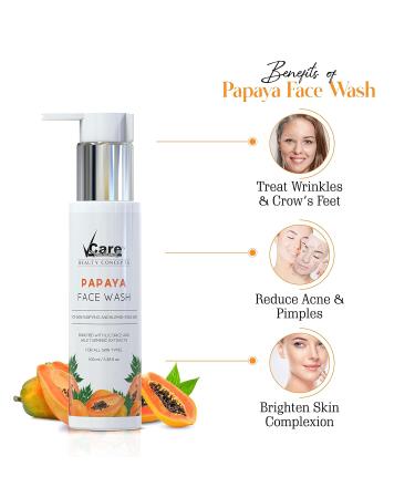 Buy Natural Papaya Face Wash with Licorice & Turmeric for Women - 100ml | Revitalize & Brighten Skin | International Shipping - Buy Online on SooperMarket.com
