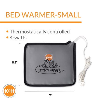 K&H Pet Products Small Heated Pet Bed Warmer | Waterproof Pet Heating Pad - Gray (8.5 x 9 in) - Buy Online on SooperMarket.com