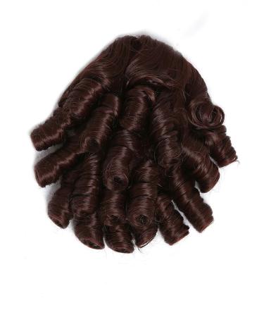 Shop WIG ME UP 2213-HT-33 Hairpiece - Victorian Braid Curls & Corkscrew Curls in Mahogany Brown | International Shipping Available - Buy Online on SooperMarket.com