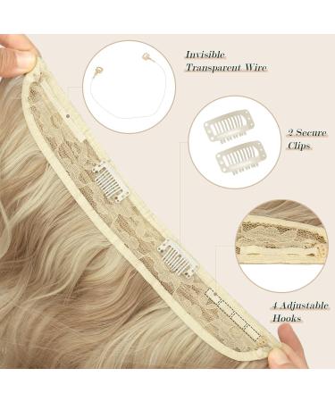 Feshfen Secrets Invisible Hair Extensions - Long Corrugated Synthetic Hair for Women | Dark Golden Mix 50 cm - Buy Online on SooperMarket.com