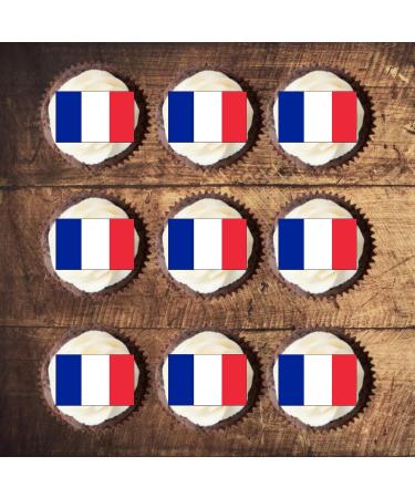 50 French Flag Cupcake Toppers France Flags Edible French Flags Flags of The World Cake Decorations Eurovision Party Decorations France Decorations Paris Decorations Paris Cake Eiffel Tower - Buy Online on SooperMarket.com