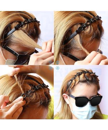 DHWEKU Bangs Hairstyle Hairpin 2 Pieces Hairstyle Aid Headband with Clips Hairpins Hairdressing Supplies Headband Hair Accessories Hair Band Hair Band with Clips Twist Clip Headband - Buy Online on SooperMarket.com
