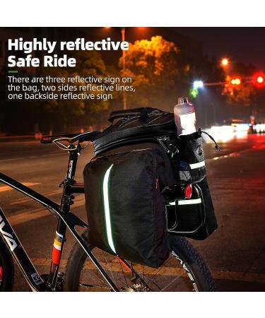 ROCKBROS Waterproof Carbon Leather Bike Rack Trunk Bag - Rear Seat Cargo Pannier Handbag - Buy Online on SooperMarket.com