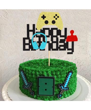 Arthsdite 1Pc Video Game Happy Birthday Cake Topper Video Game Cake Pick Game On Controllers GamePad Cake Decoration for Game Theme Baby Shower Kids Boys Girls Birthday Party Supplies - Buy Online on SooperMarket.com