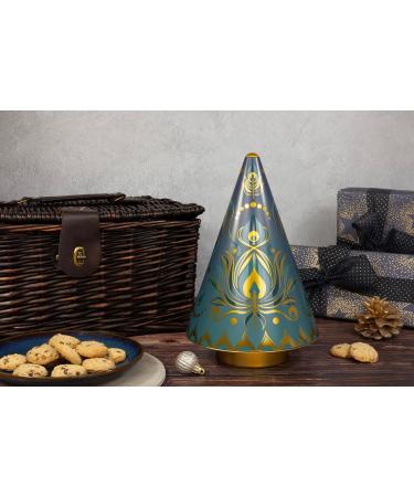 Musical Christmas Tree Biscuits Gift Set | Festive Biscuits Tin with Wind-Up Christmas Carousel | Food Gift Ideas for Women and Men | The Silver Crane Company - Buy Online on SooperMarket.com