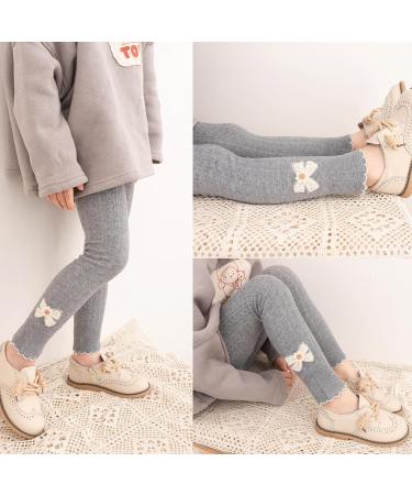 SILKGLORY Girls Leggings 2 Pcs | Tights for Baby Toddler Girls 2-9 Years | Black/Gray/White/Apricot Colors | 4-5 Years Sizes Available - Buy Online on SooperMarket.com