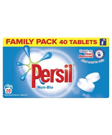 Persil Original Non Bio Colour Washing And Stain Removal Tablets Clean And Fresh Fragrance Laundry Detergent For Clothes Large Pack (1.2 kg) Fresh 1.2 kg (Pack of 1)
