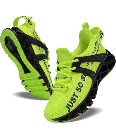 louheve Kids Breathable Fashion Sneakers | Boys Girls Running Shoes | Green Tennis Shoes for Kids 4 Big Kid - Buy Online on SooperMarket.com