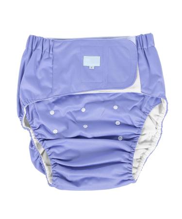 Reusable diaper for adults diaper for adults reusable washable adjustable soft diaper fast -drying for people with incontinence in the event of disabilities without use (purple)